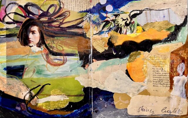 Back to work. First day in the studio after a loooong time. Fortunately, Art Journals are always waiting to be continued… #artjournal #mixedmedia #artistbooks #workinprogress