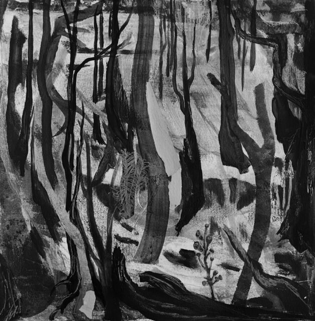 Deep dive into a colour value study using black and white photos as reference point. Learning @judywoods_artist and thanking her for her great teaching! 
#workinprogress #landscape #blackandwhite #colourvalues #contemporyart painting
